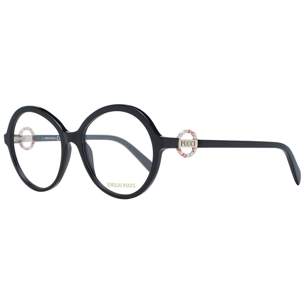 Lunettes (Monture) en plastique noir Emilio Pucci