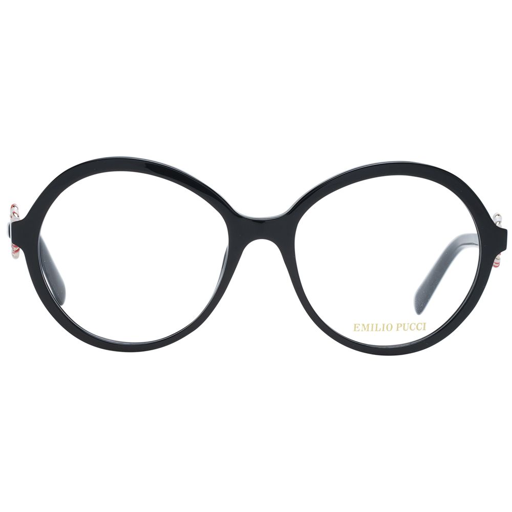 Lunettes (Monture) en plastique noir Emilio Pucci