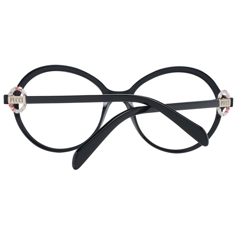 Lunettes (Monture) en plastique noir Emilio Pucci