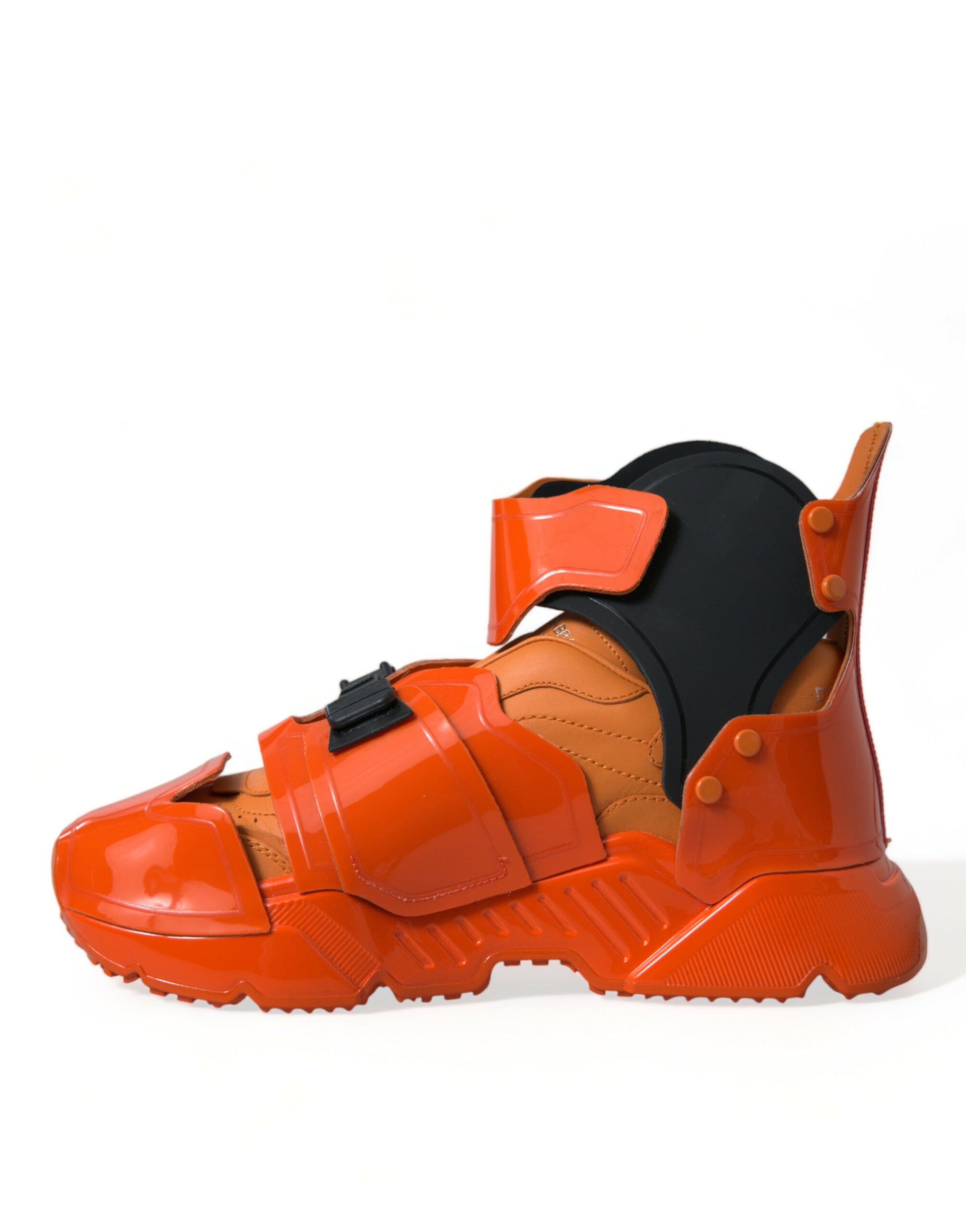 Chaussures Baskets Montantes Épaisses Multi-Panneaux Orange Dolce & Gabbana