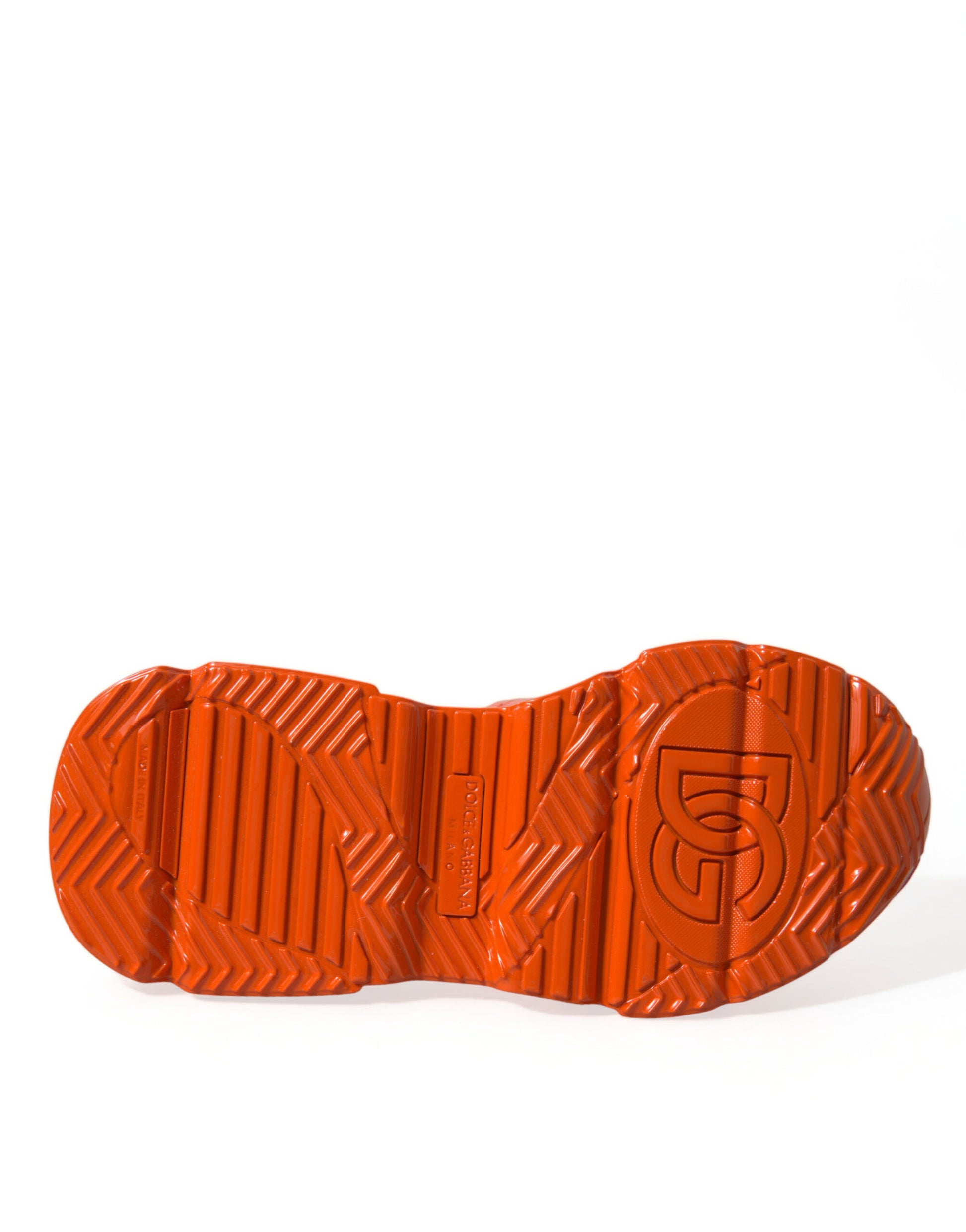 Chaussures Baskets Montantes Épaisses Multi-Panneaux Orange Dolce & Gabbana