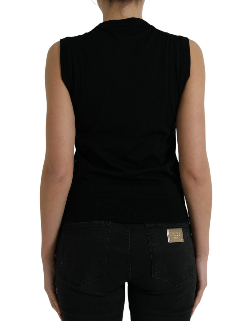 Débardeur sans manches à col rond Dolce & Gabbana Black Jungle