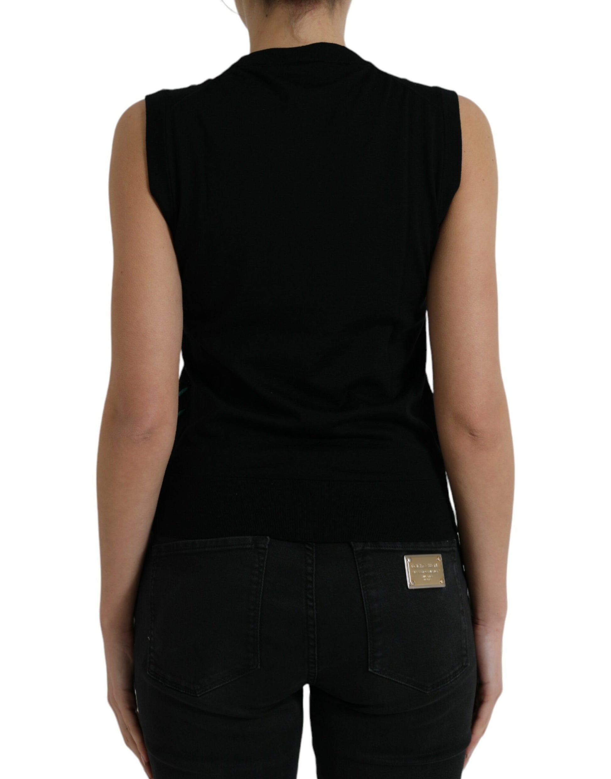 Débardeur sans manches à col rond Dolce & Gabbana Black Jungle