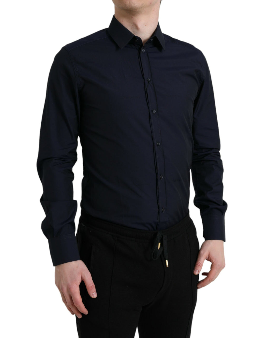 Chemise habillée Dolce & Gabbana GOLD bleu marine coupe slim