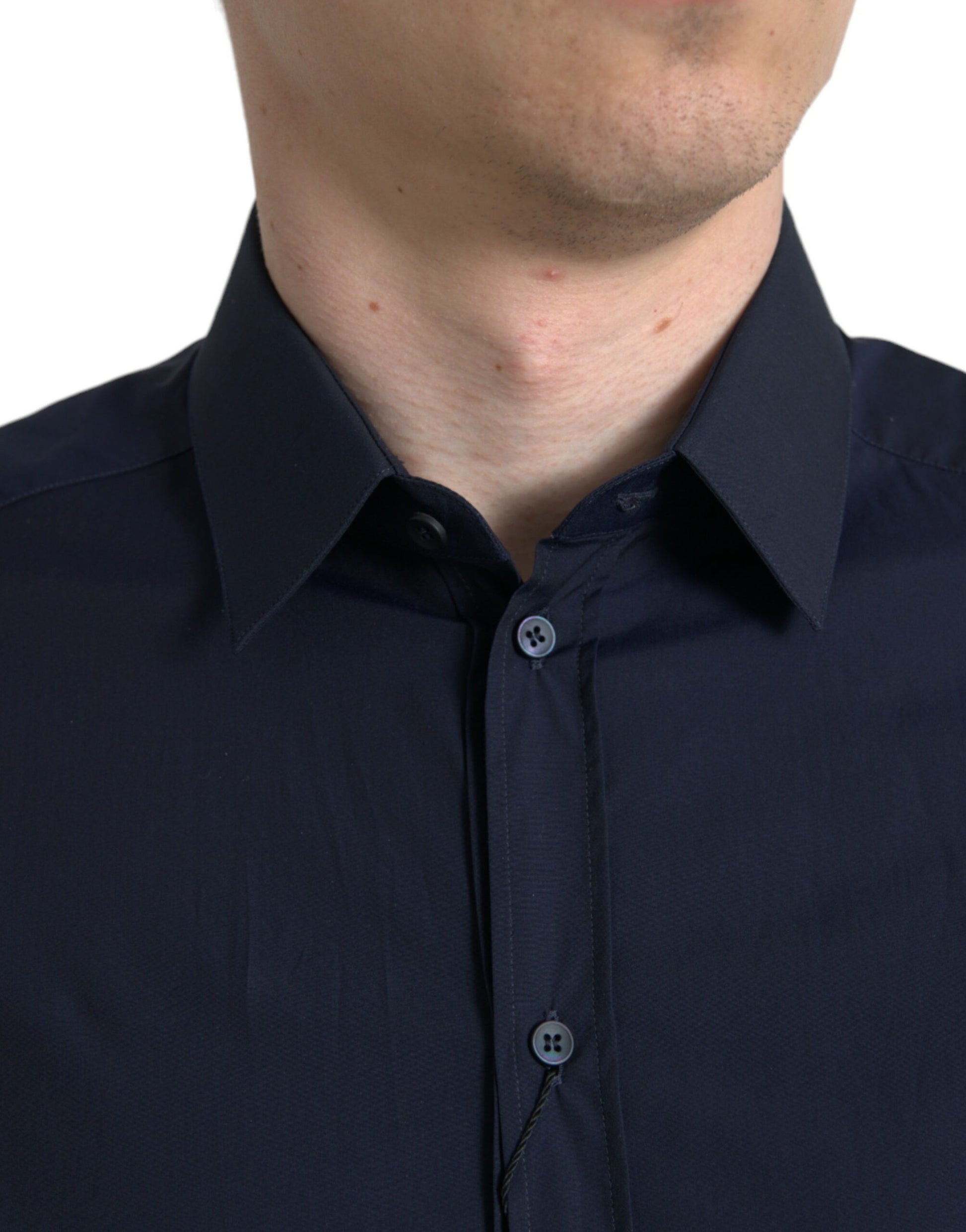 Chemise habillée Dolce & Gabbana GOLD bleu marine coupe slim