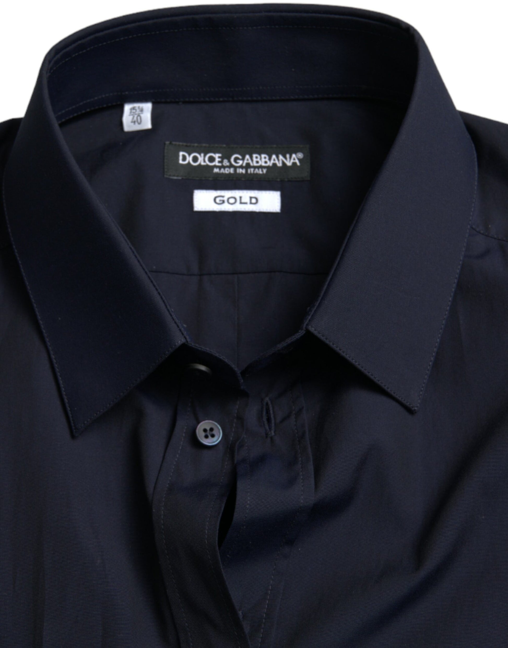 Chemise habillée Dolce & Gabbana GOLD bleu marine coupe slim