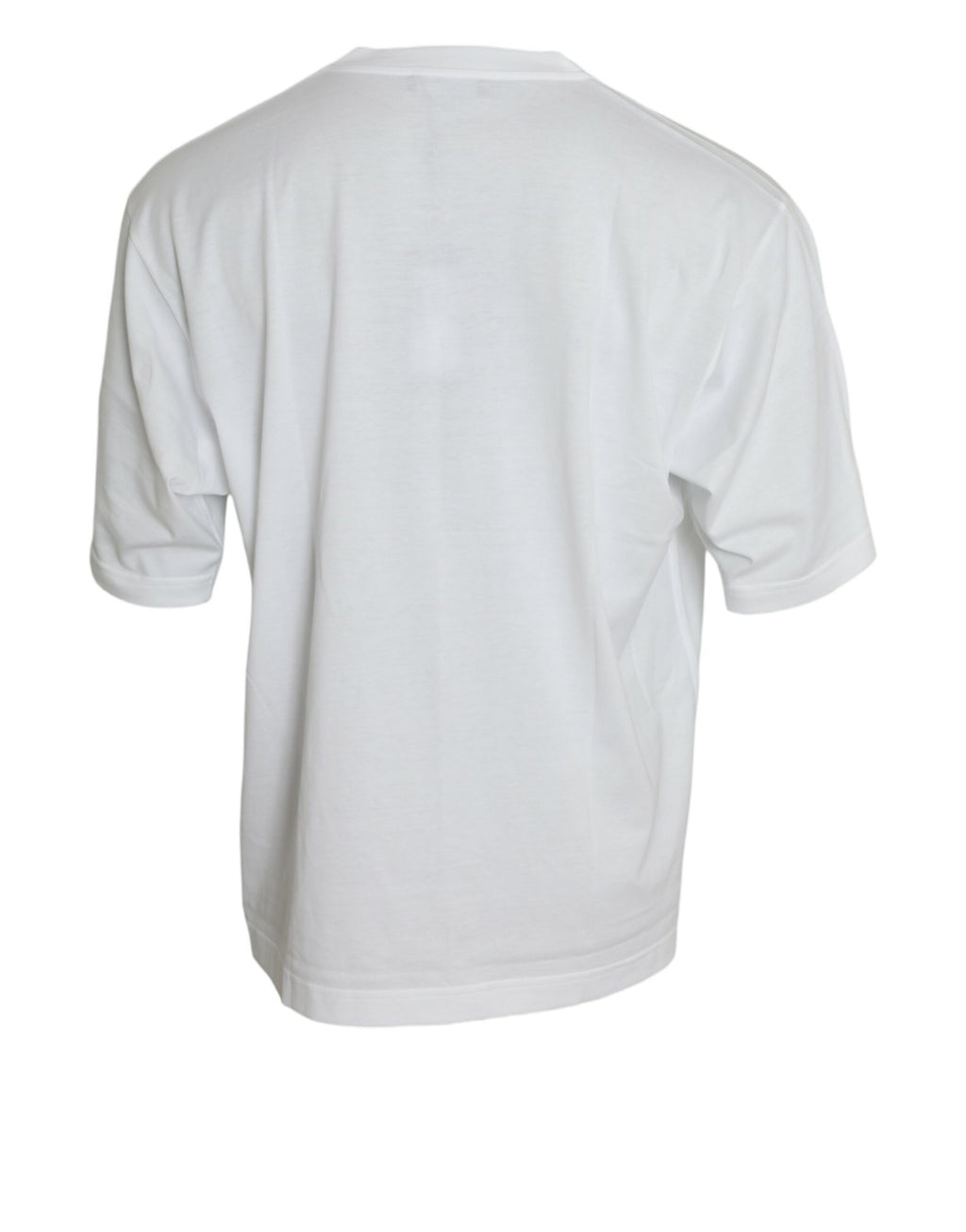 T-shirt col rond à manches courtes en coton blanc Dolce & Gabbana