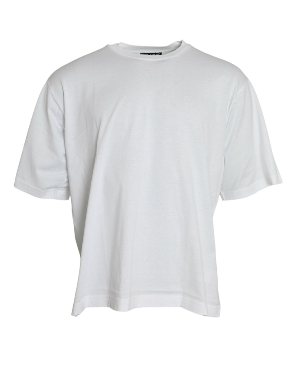 T-shirt col rond à manches courtes en coton blanc Dolce & Gabbana