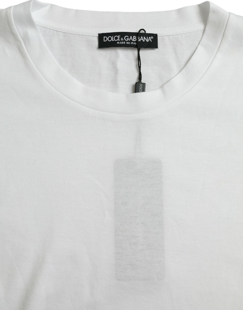 T-shirt col rond à manches courtes en coton blanc Dolce & Gabbana