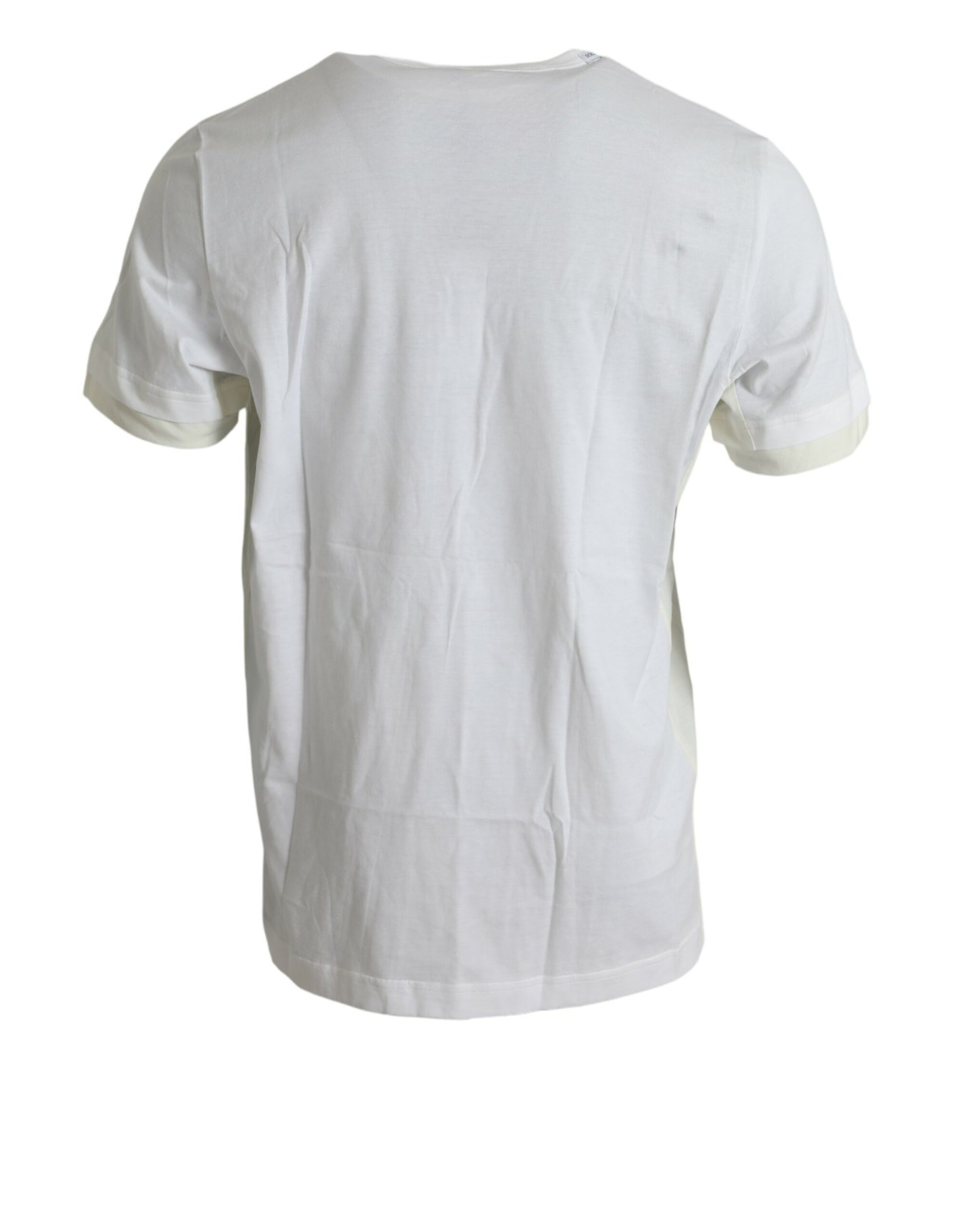 T-shirt Dolce & Gabbana en coton blanc à manches courtes et poche
