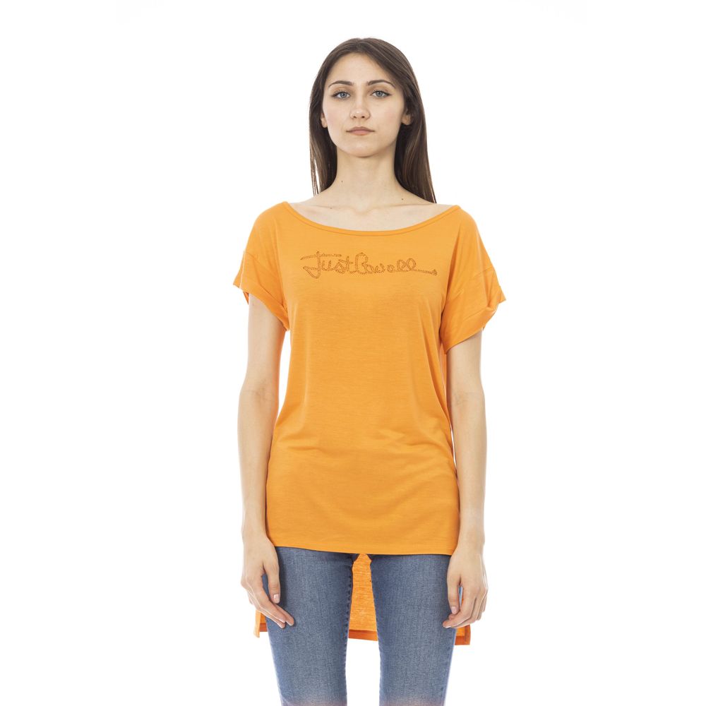 T-shirt en coton orange Just Cavalli pour femme