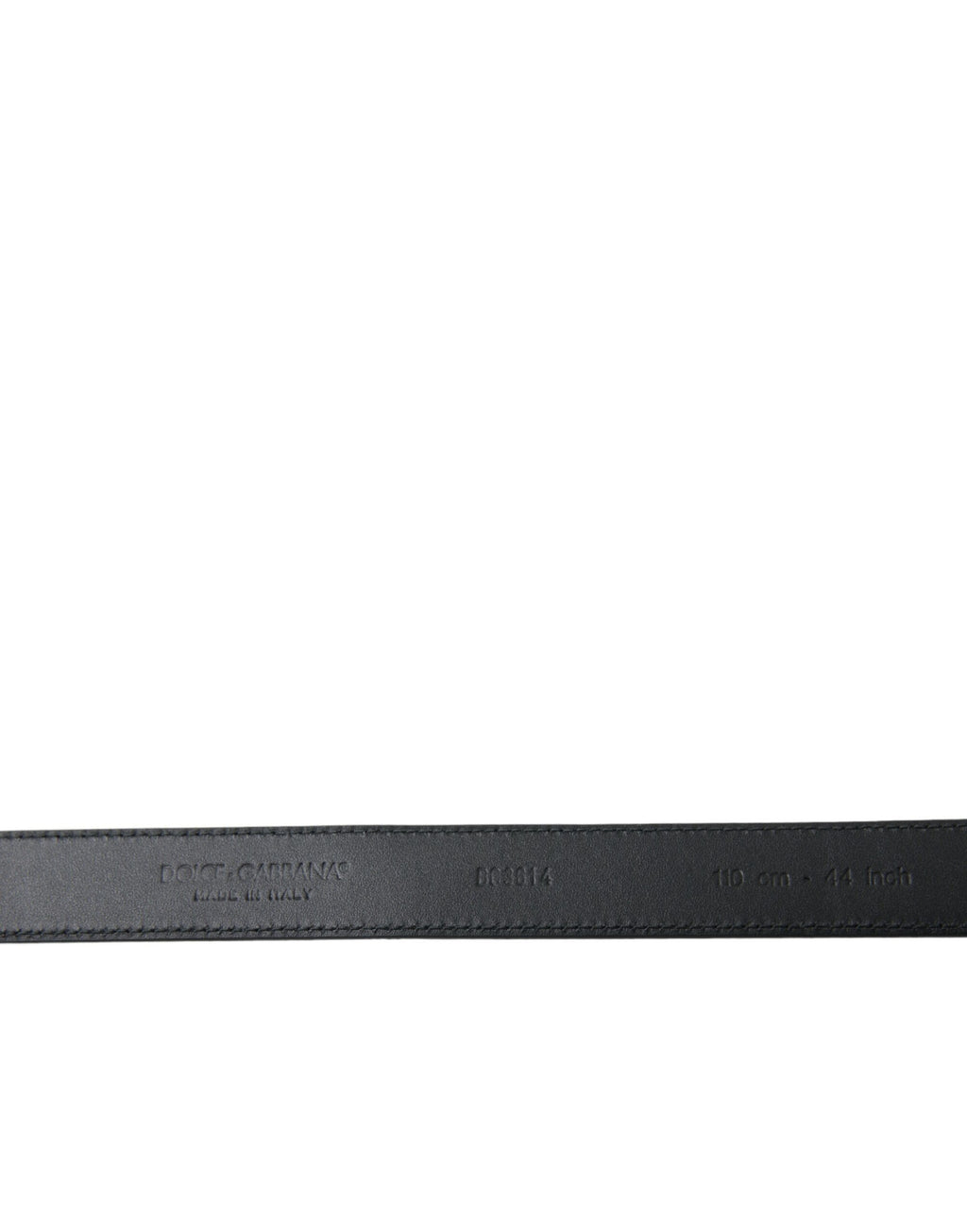 Ceinture Dolce & Gabbana en cuir de chèvre noir avec boucle en métal vieilli