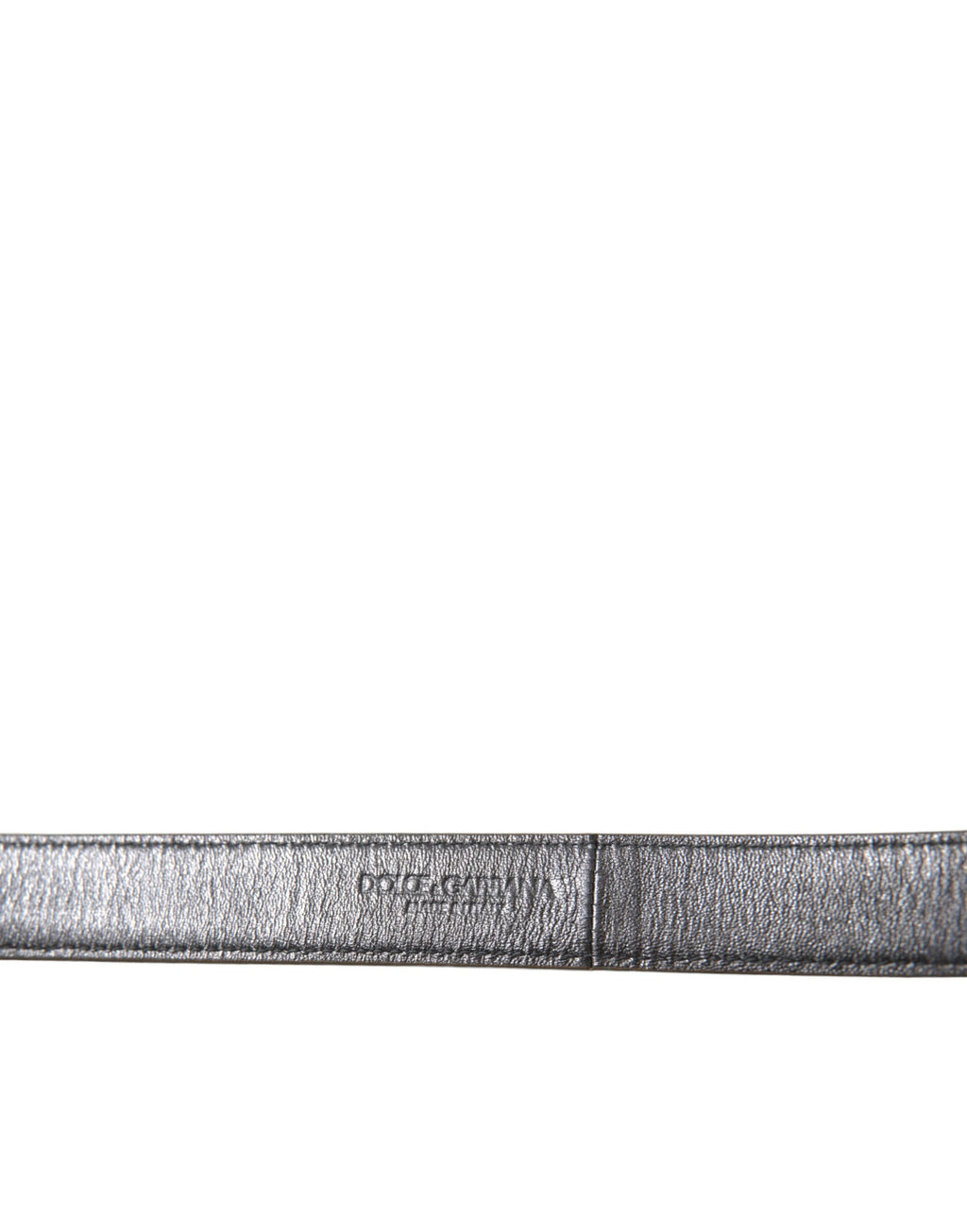 Ceinture Dolce & Gabbana en cuir de veau doré métallisé avec boucle en métal