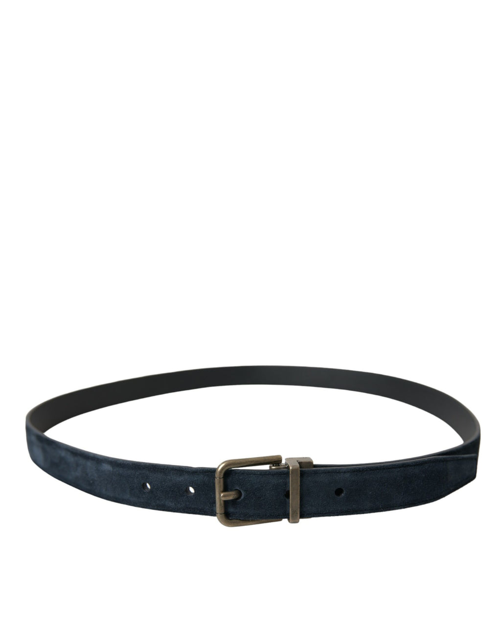 Ceinture Dolce & Gabbana en daim bleu avec boucle en métal doré
