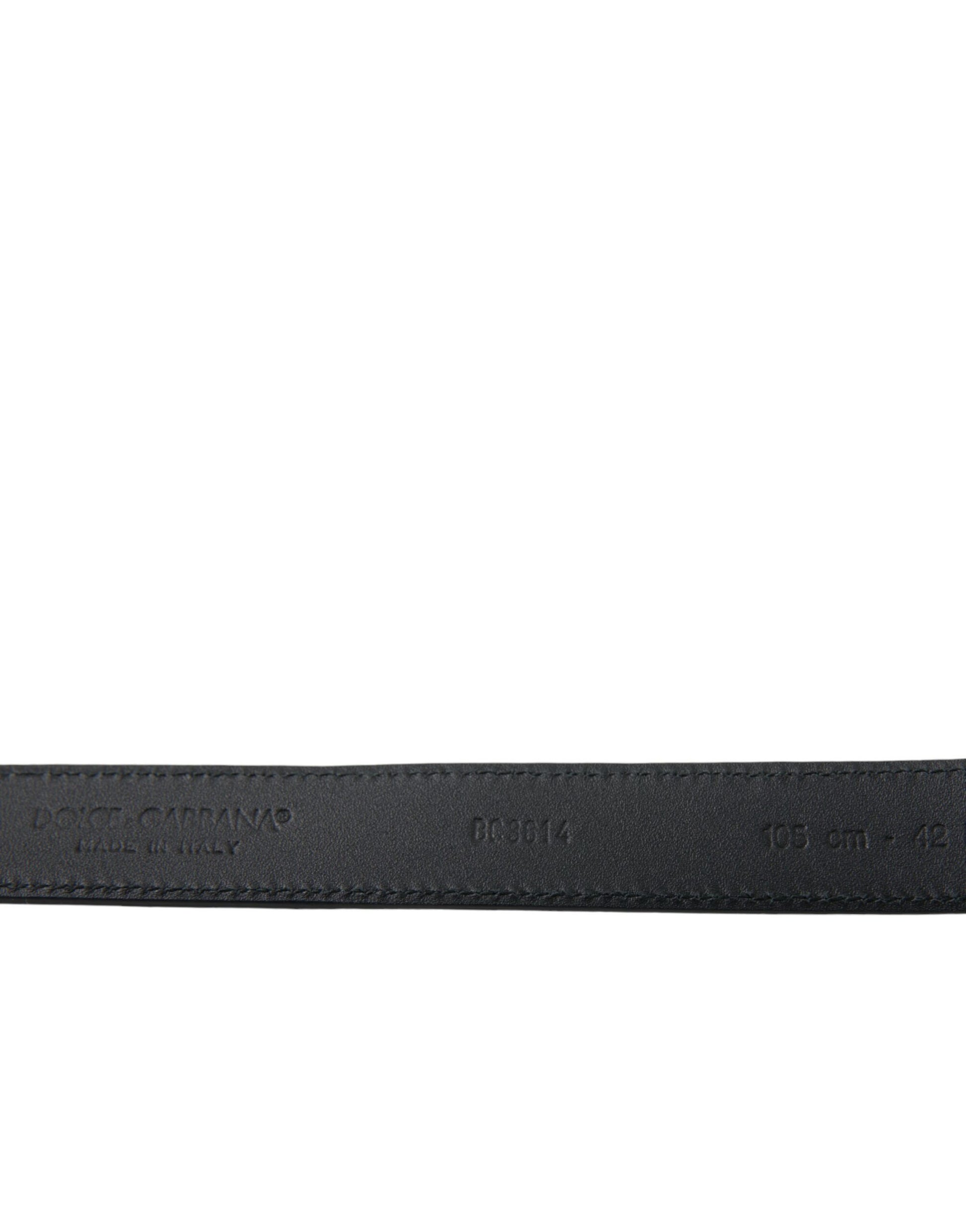Ceinture Dolce & Gabbana en daim bleu avec boucle en métal doré