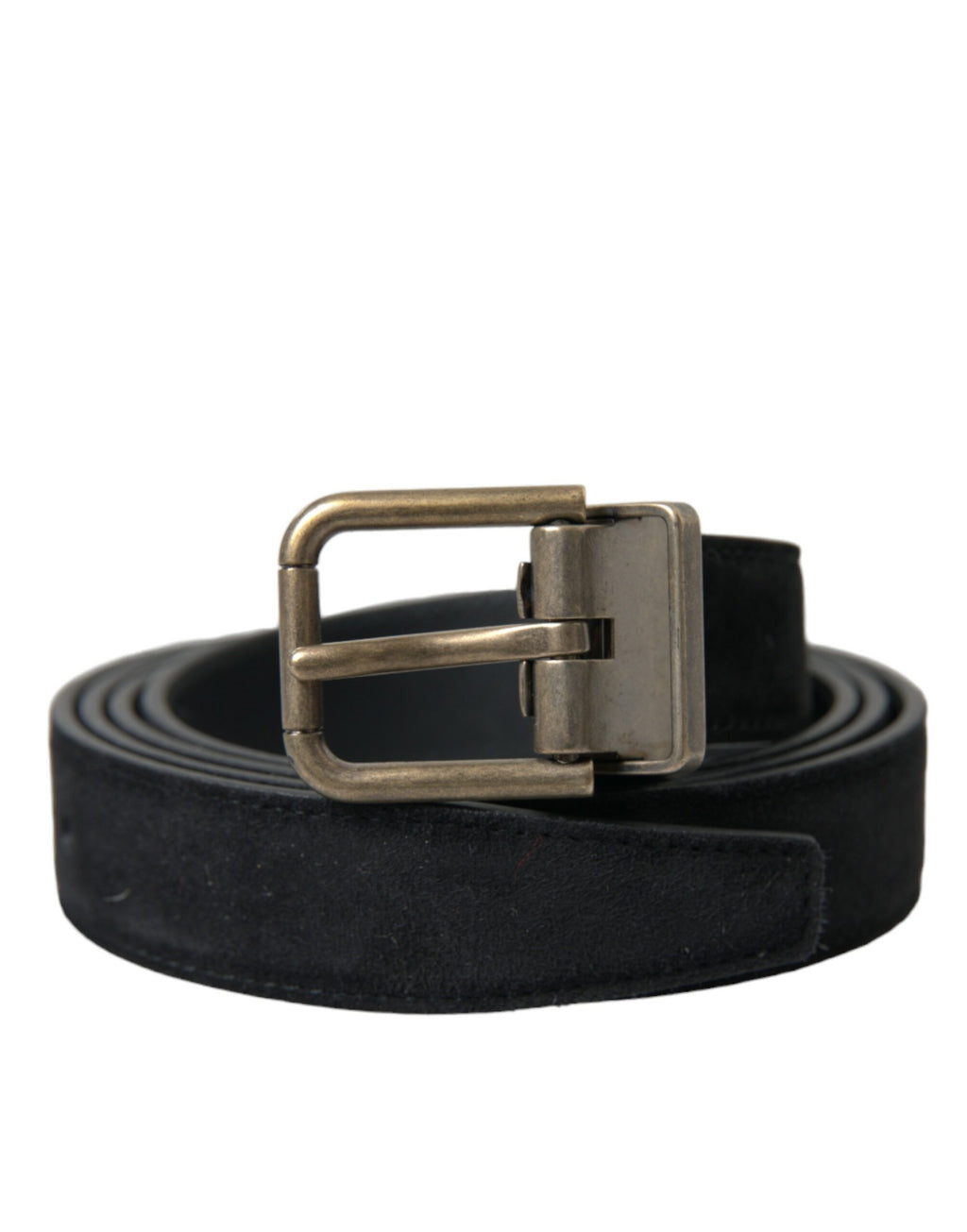 Ceinture Dolce & Gabbana en suède noir avec boucle en métal doré