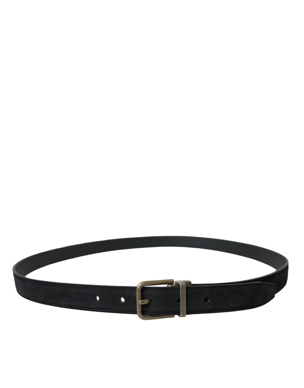 Ceinture Dolce & Gabbana en suède noir avec boucle en métal doré