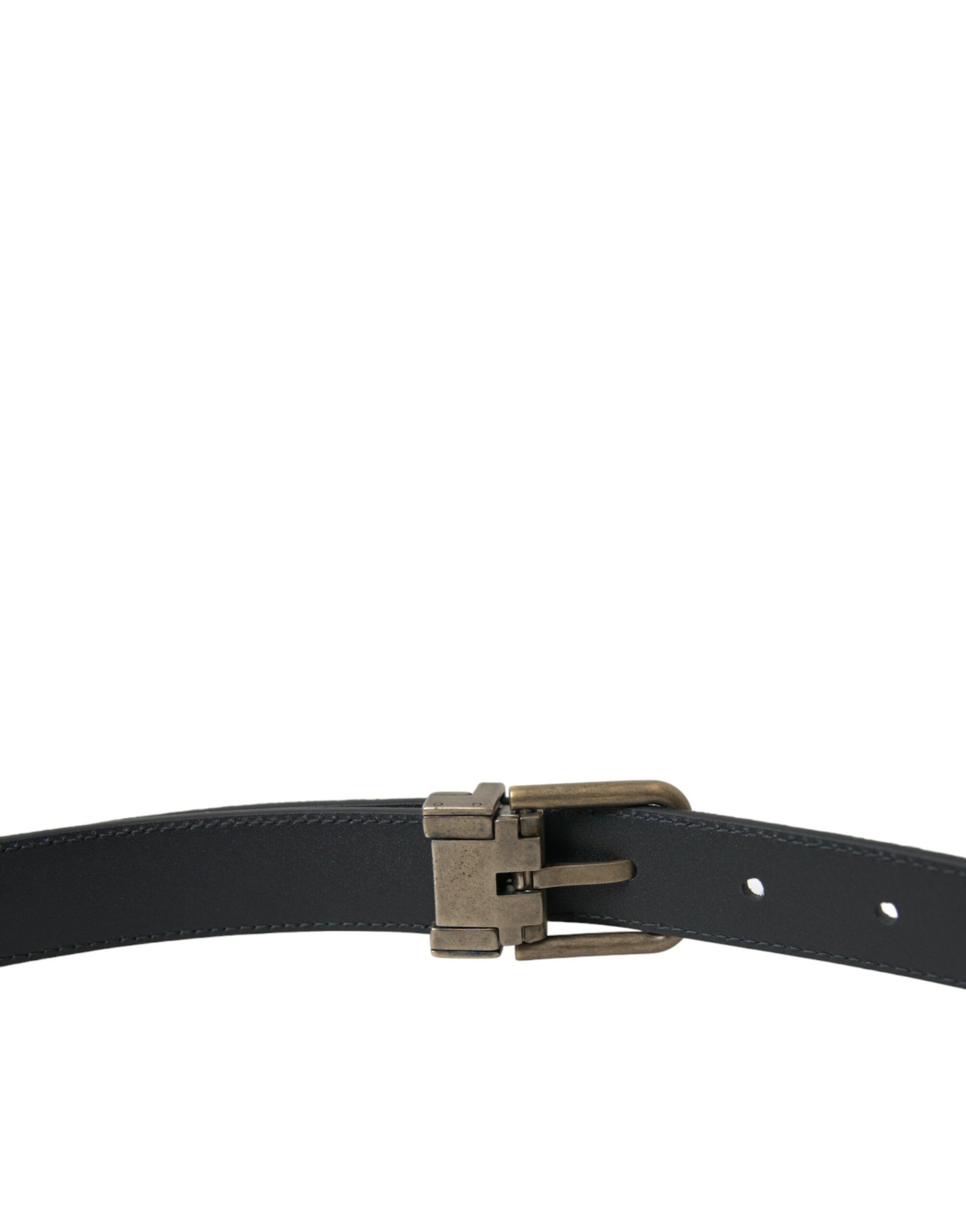 Ceinture Dolce & Gabbana en suède noir avec boucle en métal doré
