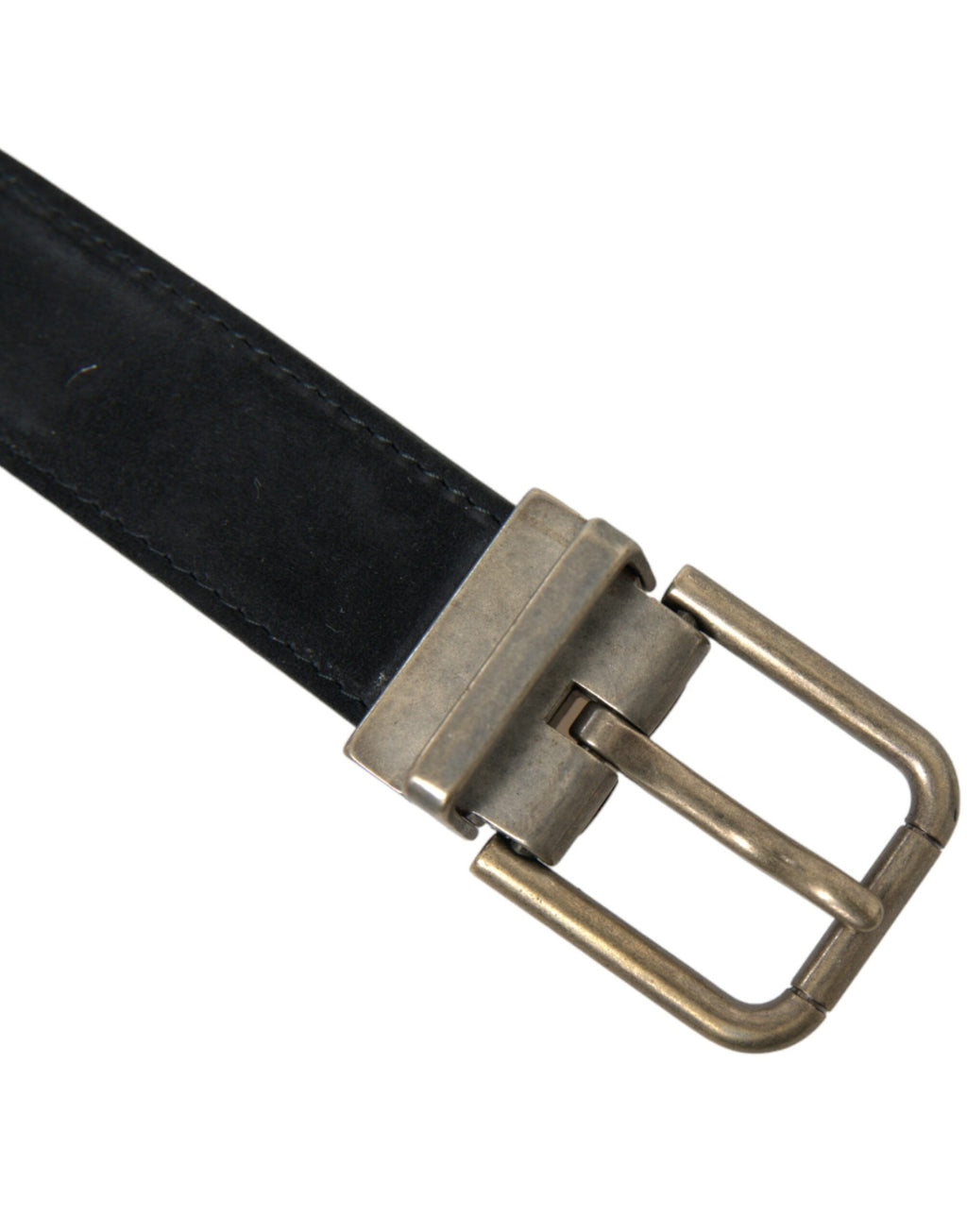 Ceinture Dolce & Gabbana en suède noir avec boucle en métal doré