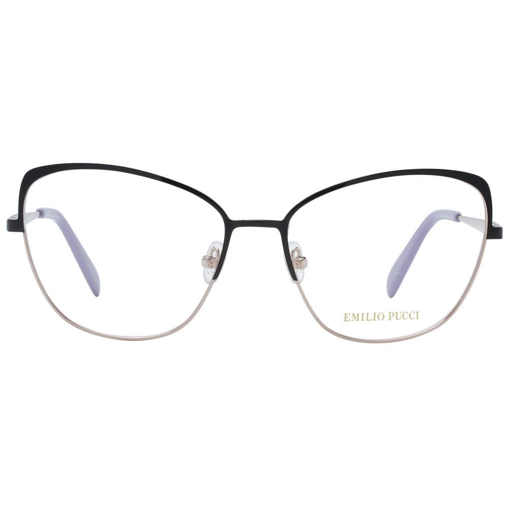 Lunettes (monture) en métal noir Emilio Pucci