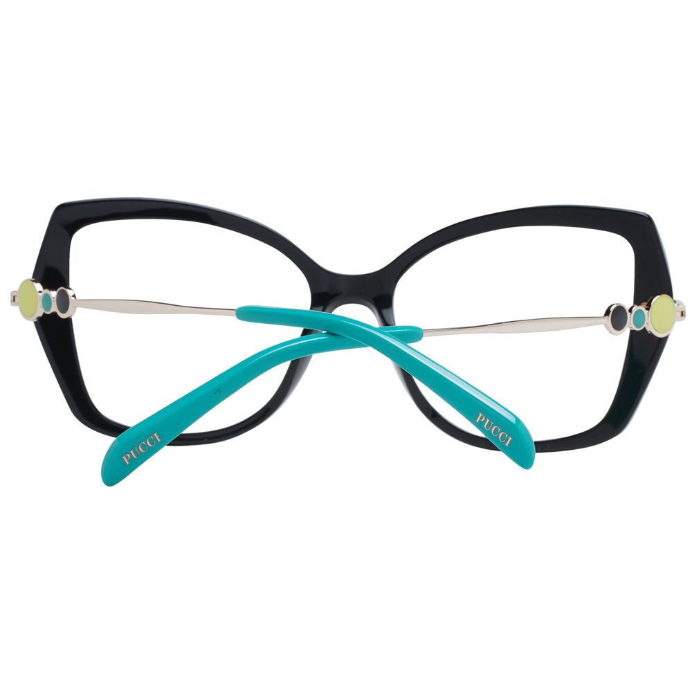 Lunettes (Monture) en plastique noir Emilio Pucci