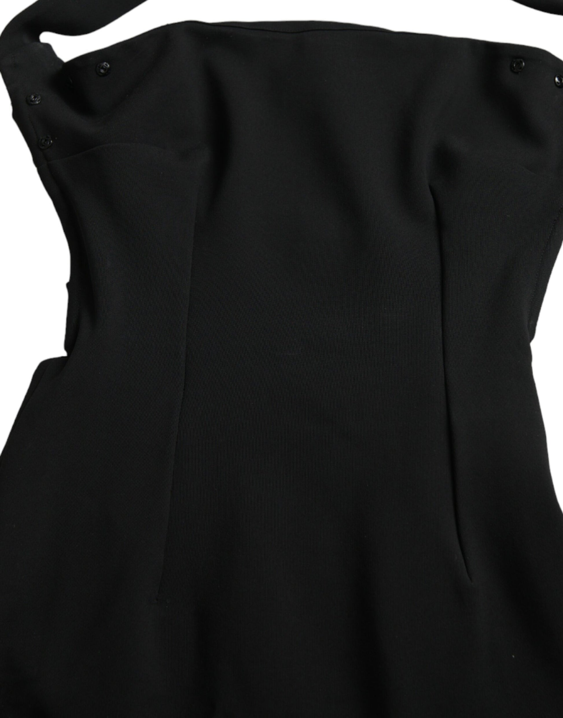 Robe midi fourreau noire Dolce & Gabbana sans manches à encolure dos nu