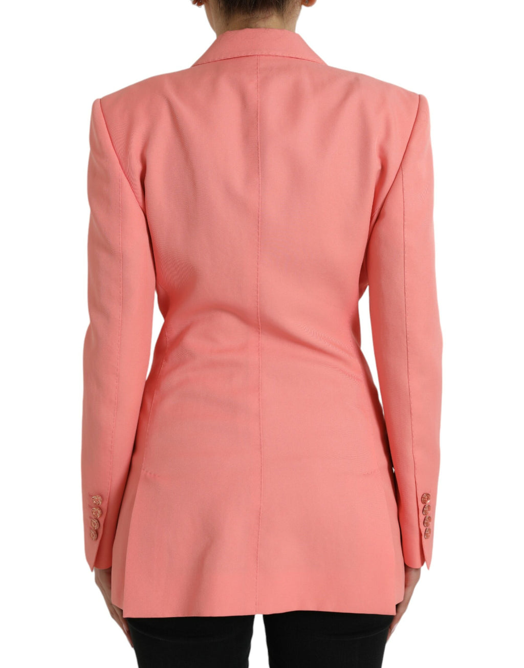 Veste de blazer droite en polyester rose Dolce & Gabbana