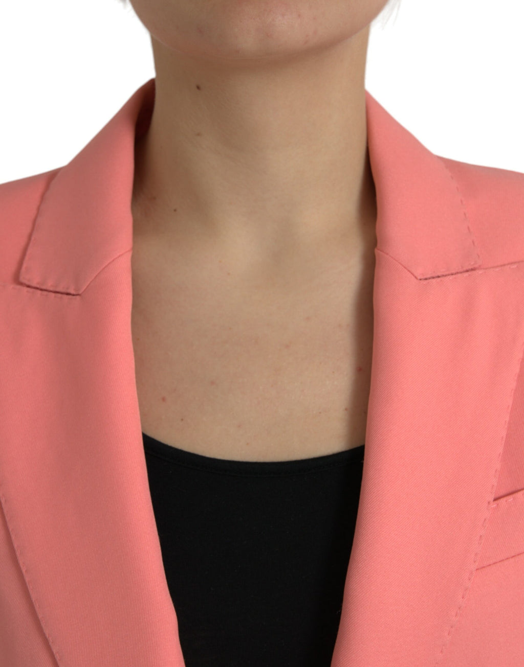 Veste de blazer droite en polyester rose Dolce & Gabbana