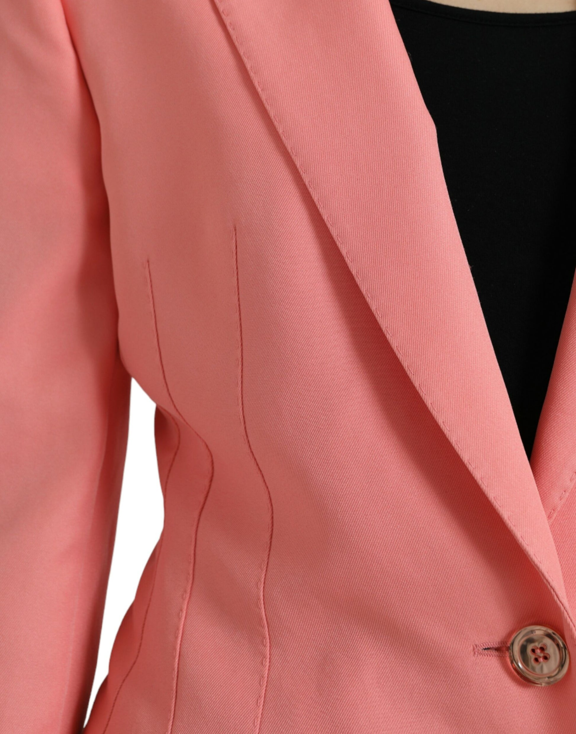 Veste de blazer droite en polyester rose Dolce & Gabbana
