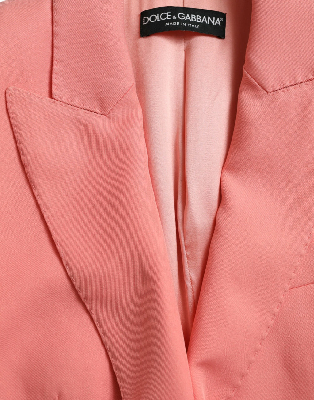 Veste de blazer droite en polyester rose Dolce & Gabbana