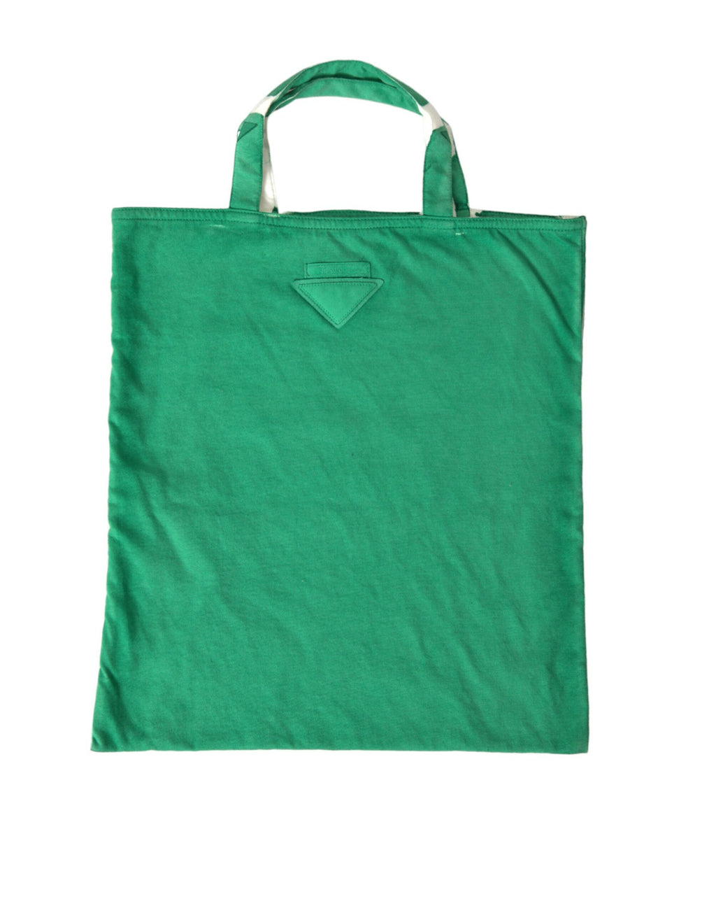 Sac cabas Prada en jersey vert avec logo