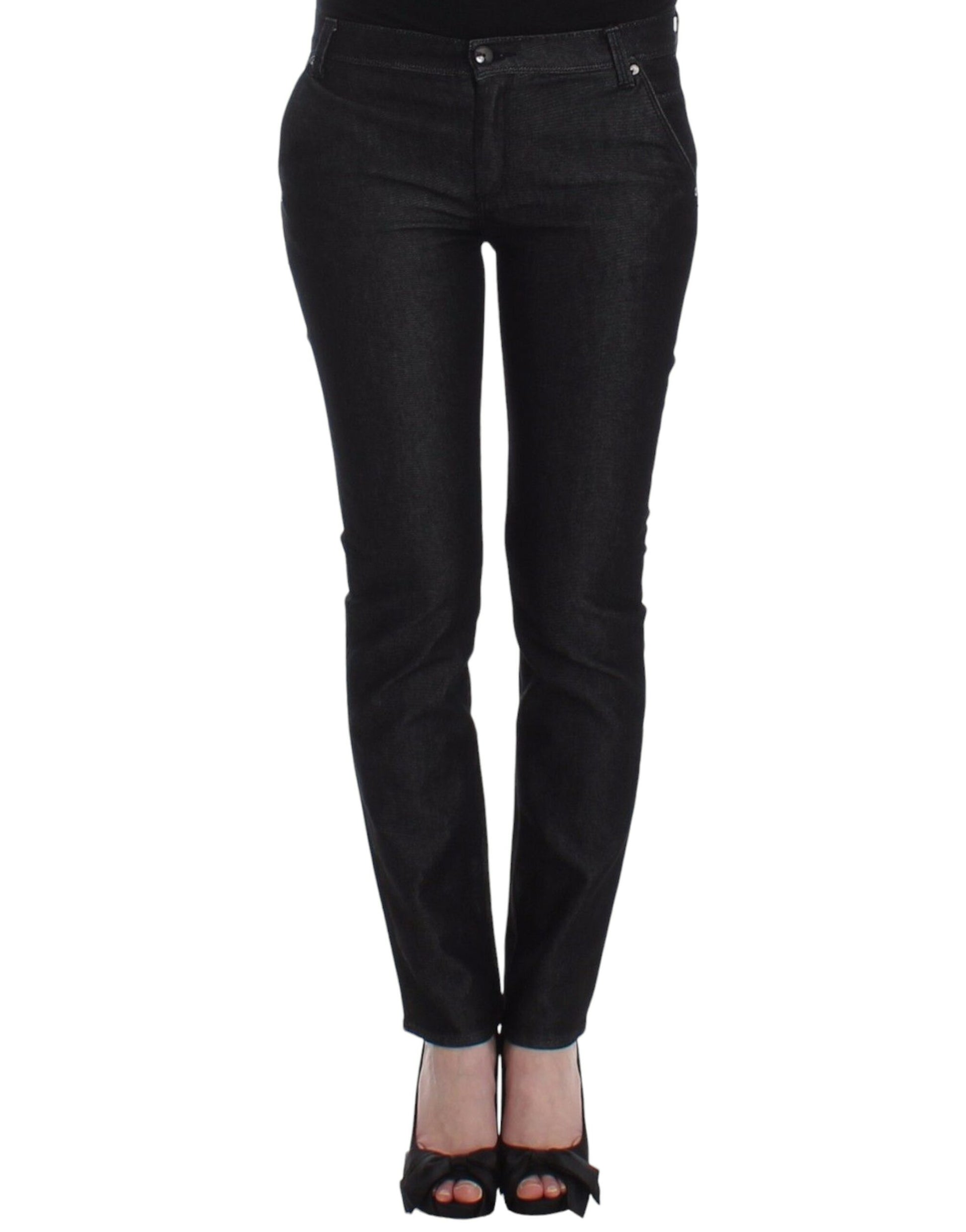 Ermanno Scervino Jean slim noir en denim extensible