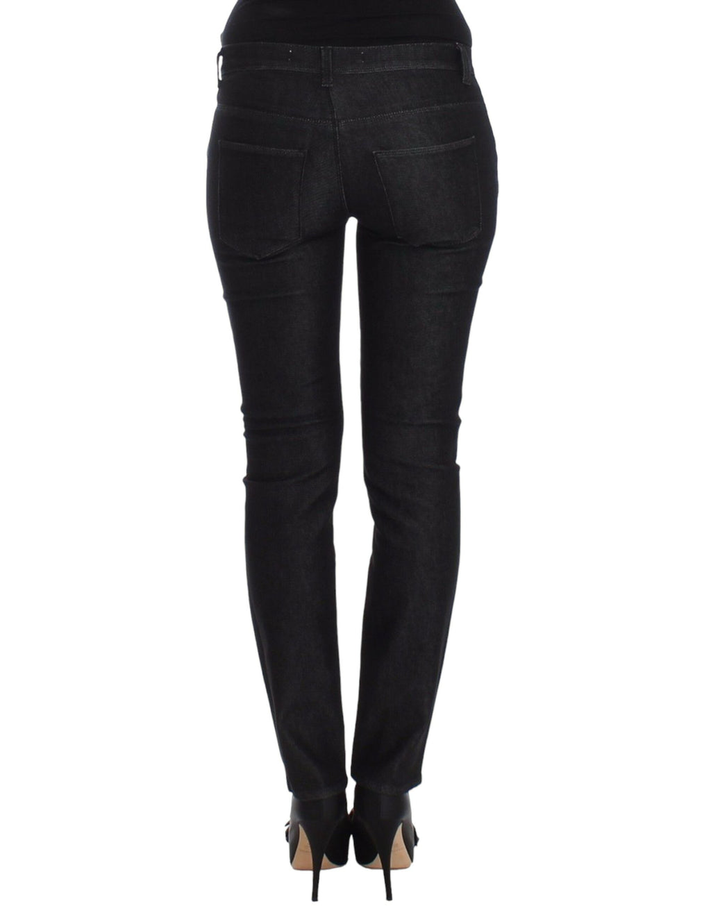 Ermanno Scervino Jean slim noir en denim extensible