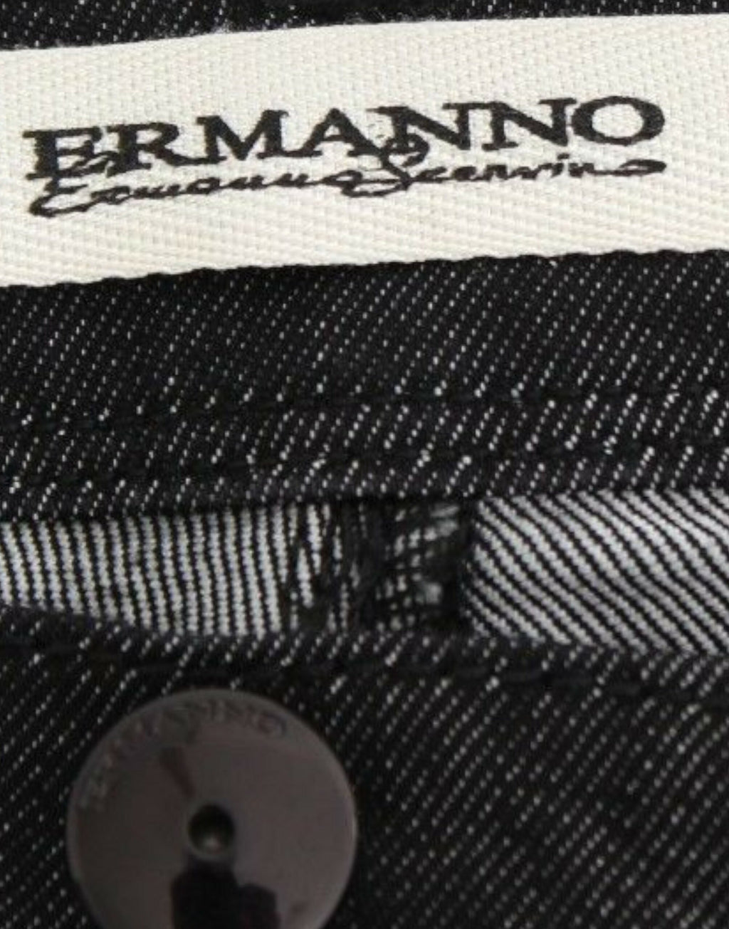 Ermanno Scervino Jean slim noir en denim extensible