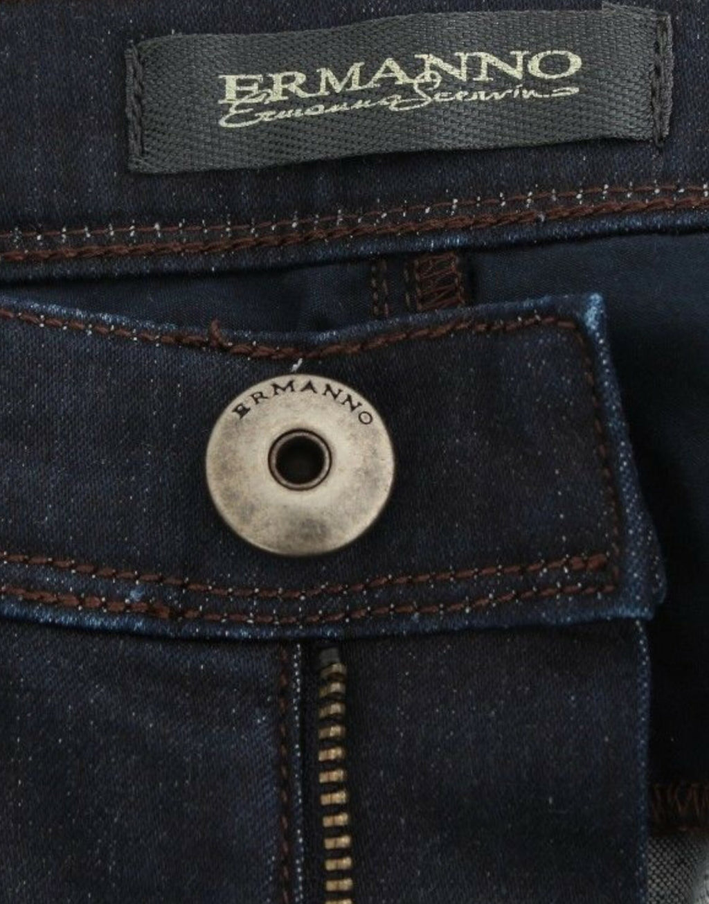 Jean slim bleu Ermanno Scervino Pantalon en jean Coupe skinny extensible