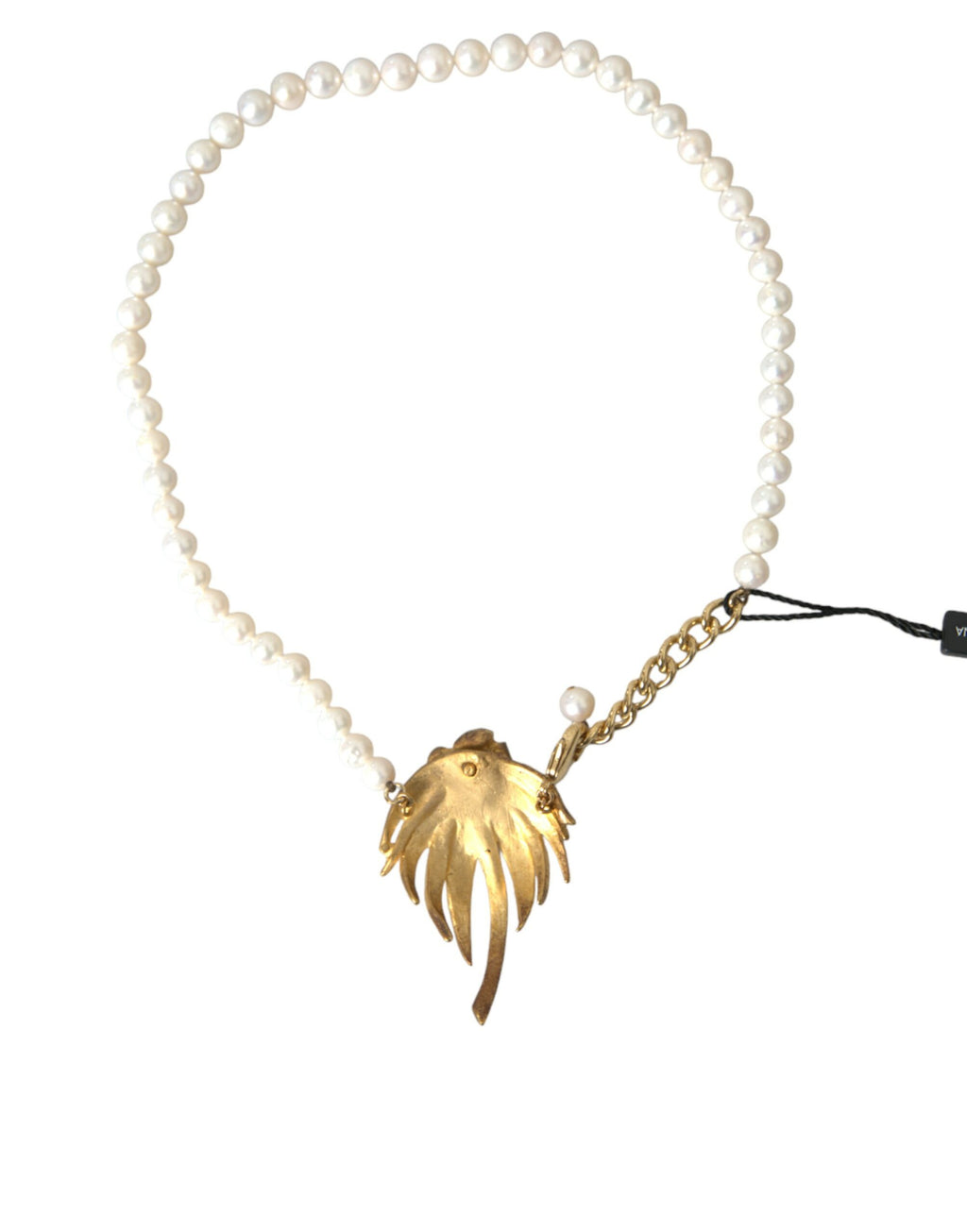 Collier Pendentif Arbre Dolce & Gabbana en Laiton Doré avec Cristaux et Perles
