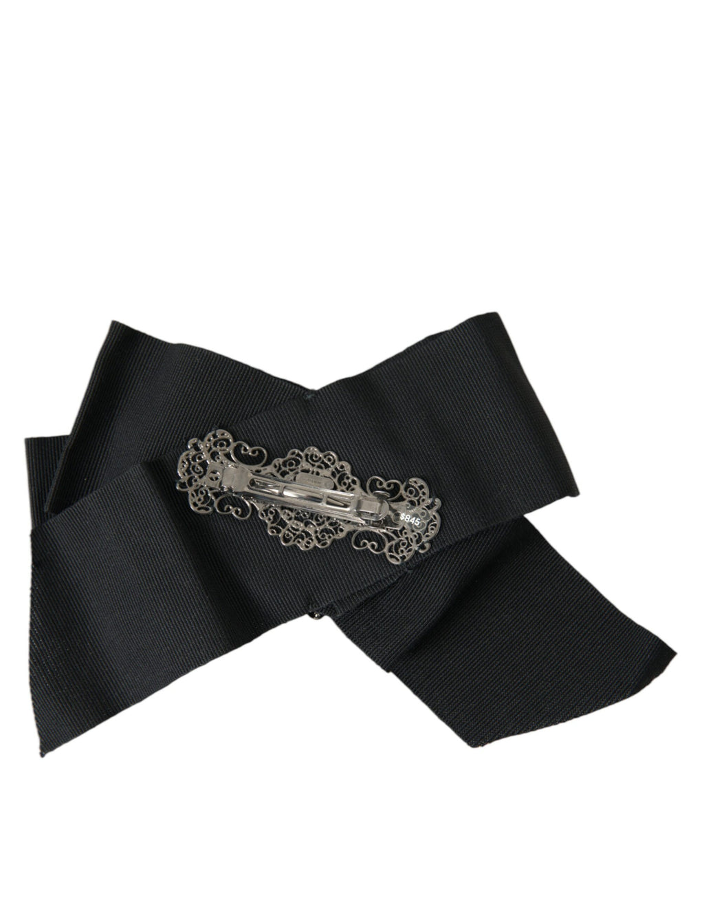 Barrette Dolce & Gabbana noire ornée de cristaux Swarovski