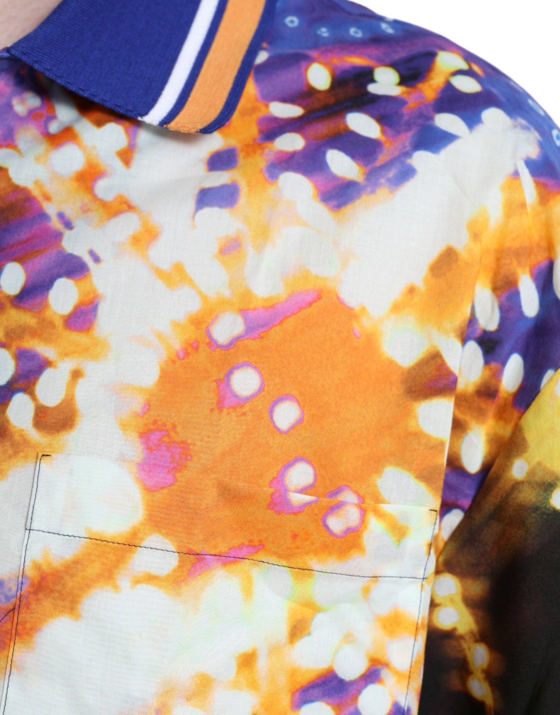 Chemise décontractée en coton à imprimé Luminarie multicolore Dolce & Gabbana