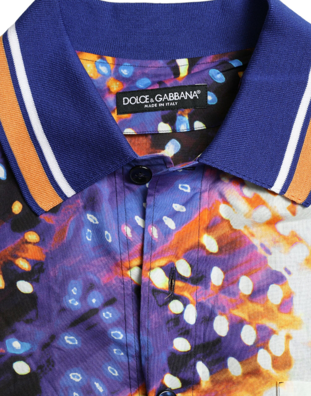 Chemise décontractée en coton à imprimé Luminarie multicolore Dolce & Gabbana