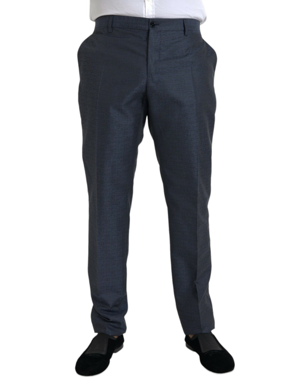 Pantalon de costume skinny pour homme Dolce & Gabbana en laine bleue
