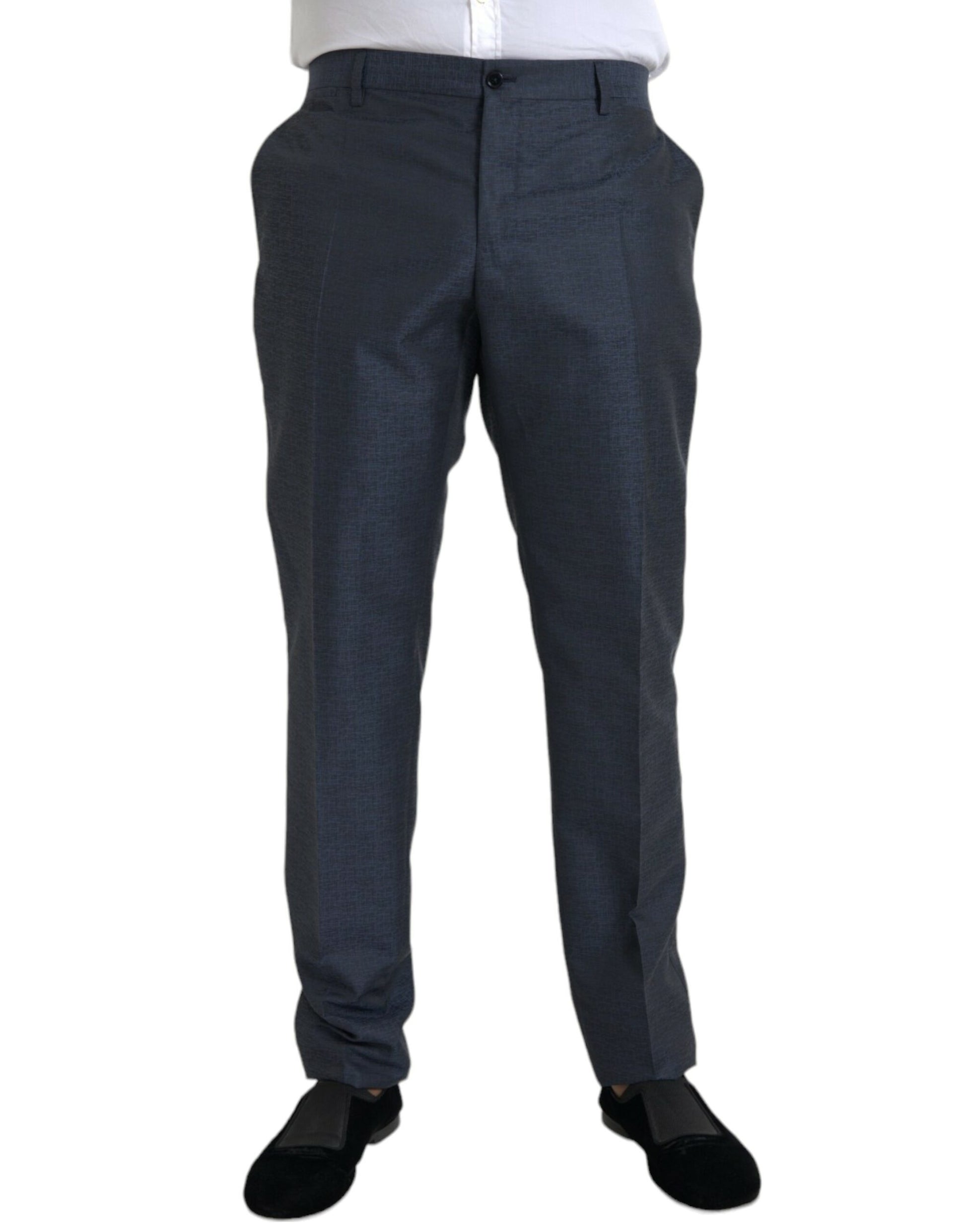 Pantalon de costume skinny pour homme Dolce & Gabbana en laine bleue