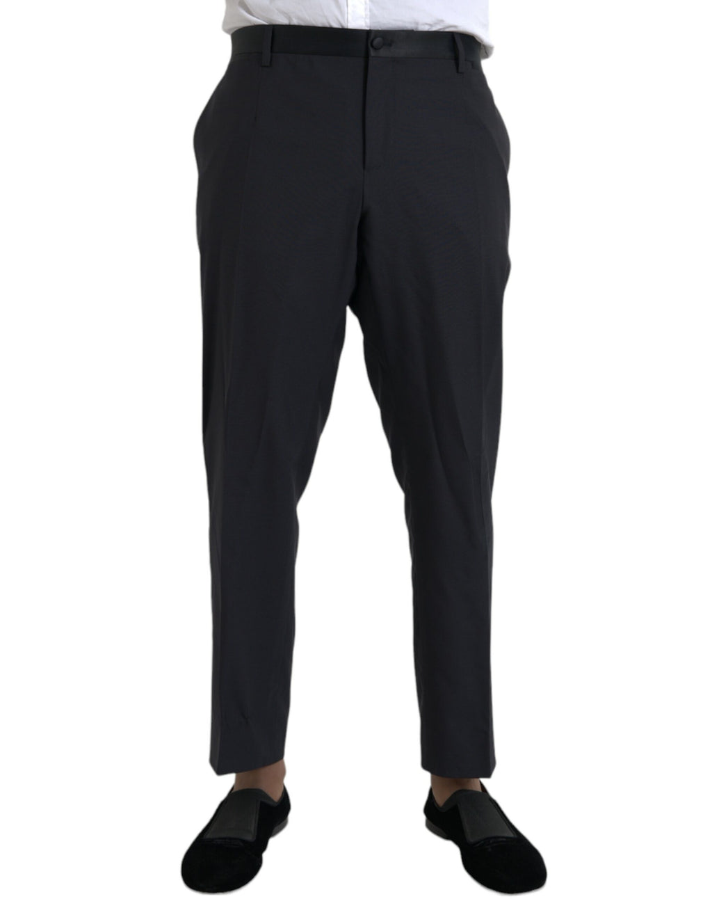 Pantalon de costume skinny pour homme Dolce & Gabbana en laine bleue