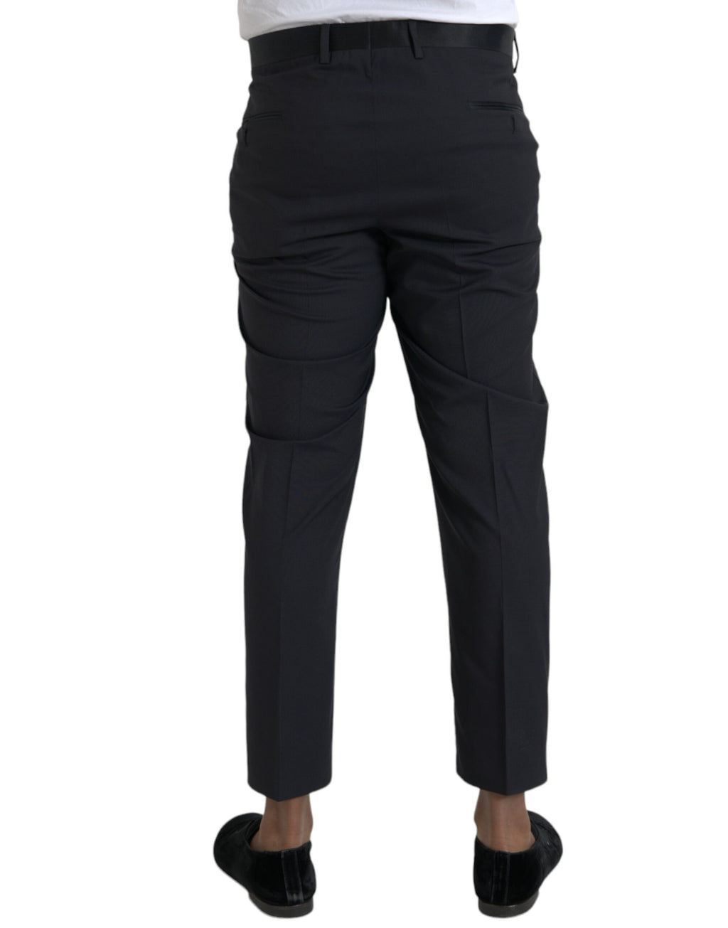 Pantalon de costume skinny pour homme Dolce & Gabbana en laine bleue