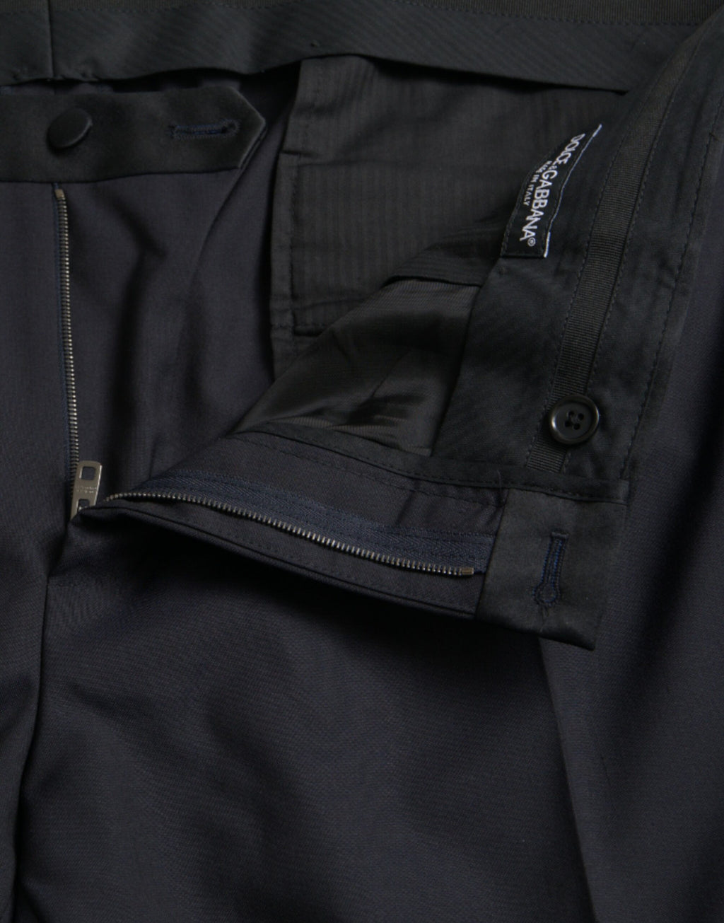 Pantalon de costume skinny pour homme Dolce & Gabbana en laine bleue