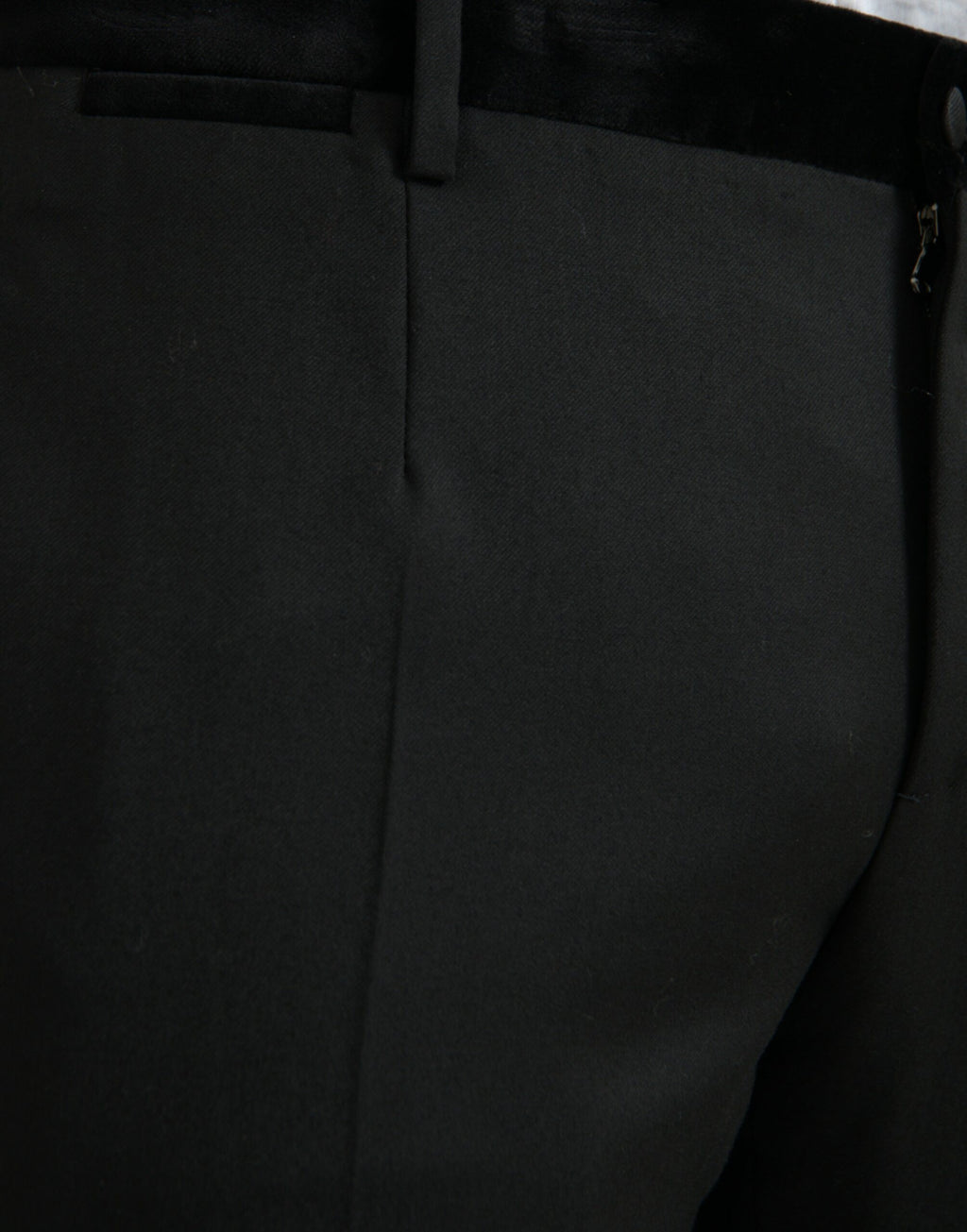 Pantalon de costume skinny pour homme en soie noire Dolce & Gabbana