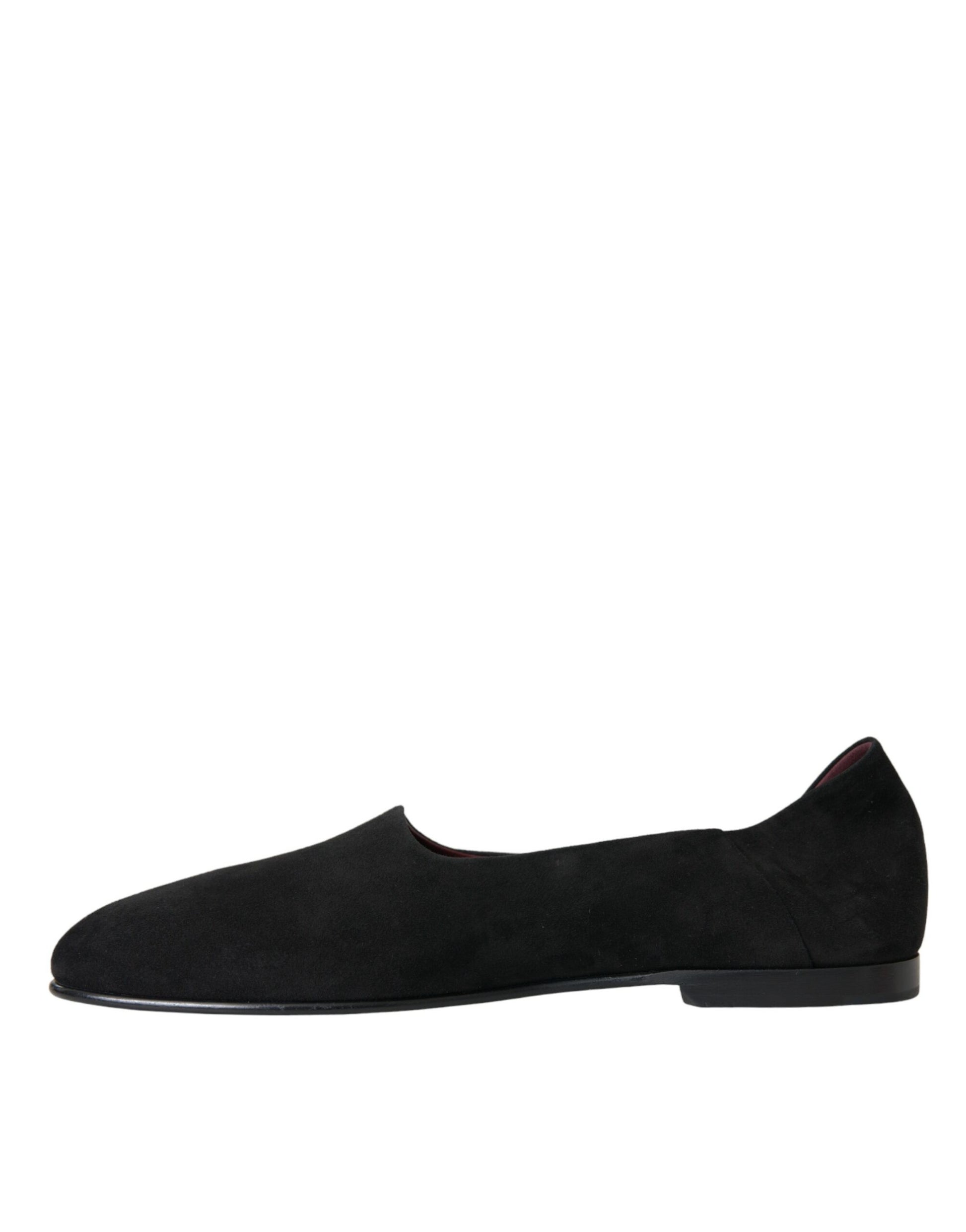 Mocassins Dolce & Gabbana en daim noir Chaussures habillées à enfiler