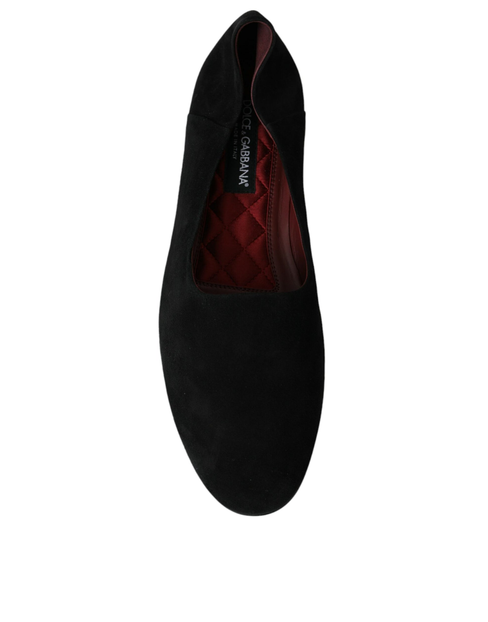 Mocassins Dolce & Gabbana en daim noir Chaussures habillées à enfiler