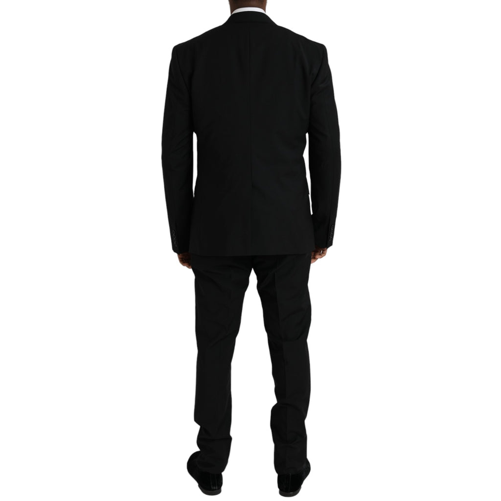 Costume trois pièces Dolce & Gabbana en polyester noir avec l'inscription « STAFF »