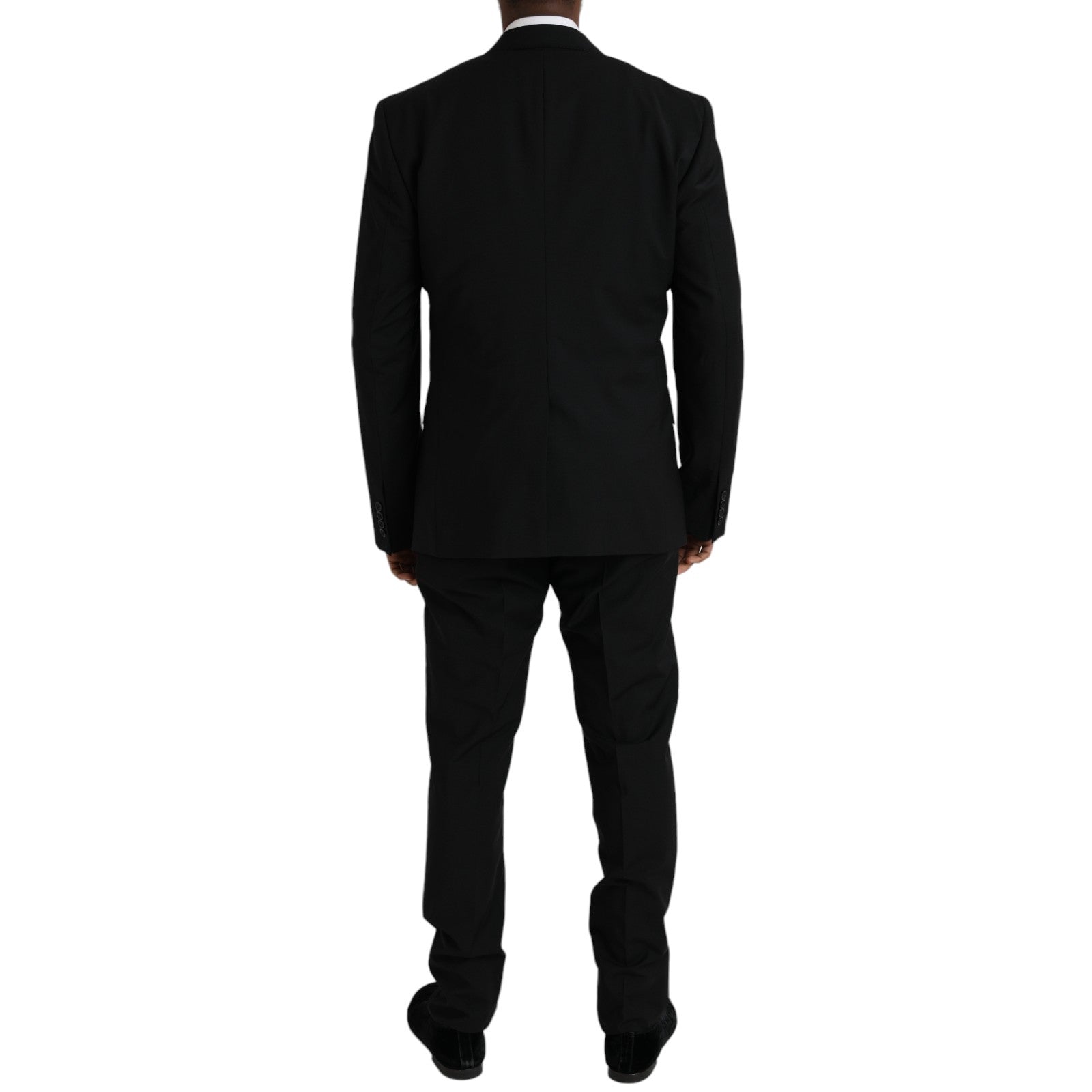 Costume trois pièces Dolce & Gabbana en polyester noir avec l'inscription « STAFF »