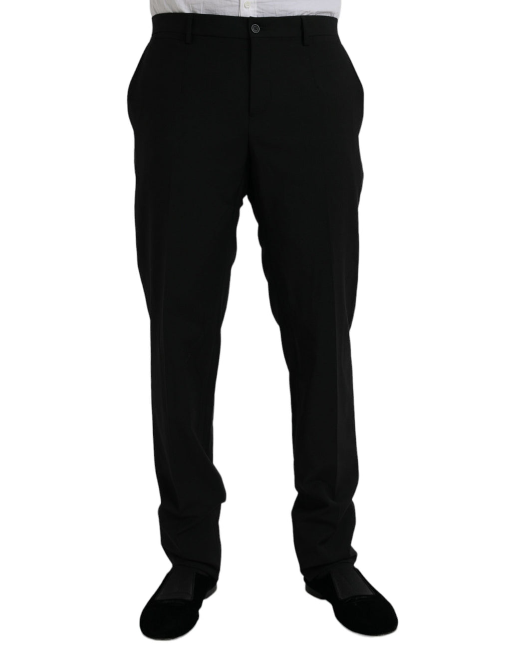 Costume trois pièces Dolce & Gabbana en polyester noir avec l'inscription « STAFF »